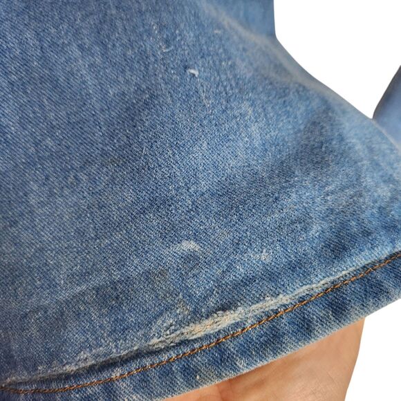 Vintage L'AVION Jeans Womens 31 Long Medium Blue Cargo Flare Hong Kong 28"‎ - Picture 10 of 15